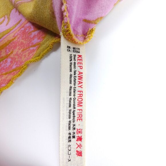 FREE PEOPLE Heat Wave Maxi Dress Gold Floral Tiered Ruffle Smocked Resort XS - Picture 7 of 8